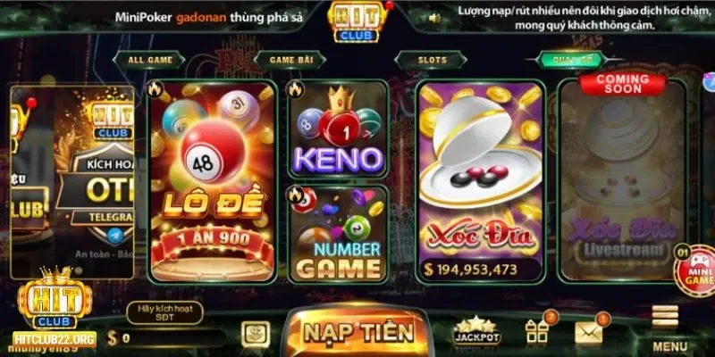 Các công cụ hỗ trợ người dùng trong Hitclub